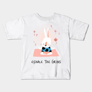 Exhale the Grins Face Yoga Kids T-Shirt